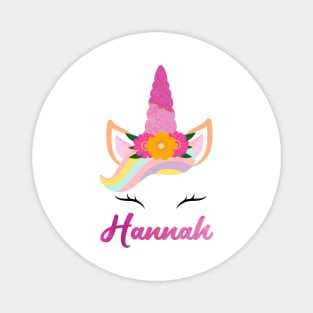 Name hannah unicorn lover Magnet